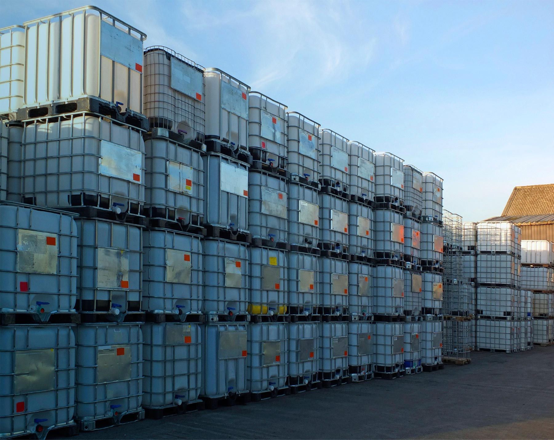 Stacked Chemical Totes